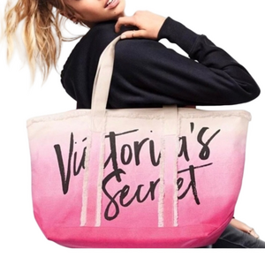 Victoria’s Secret pink and white ombré canvas bag, tote. 🌴New with tags ❗️
